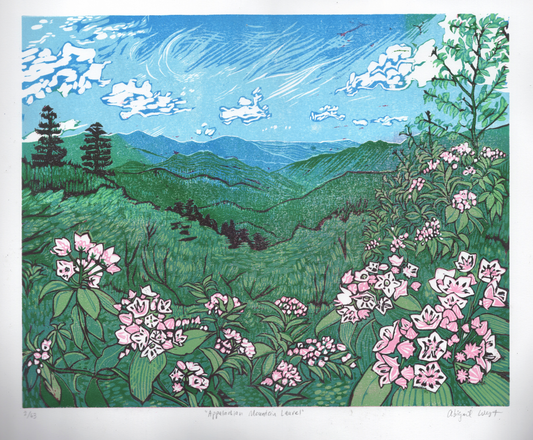 "Appalachian Mountain Laurel" Reduction Print