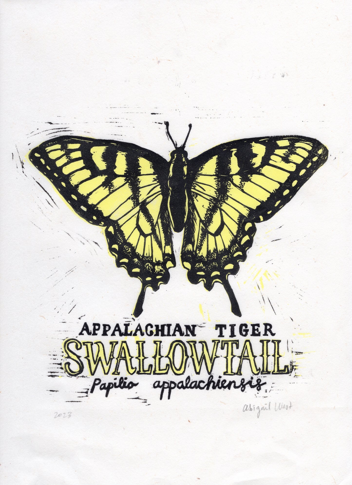 Swallowtail Butterfly Linocut Print