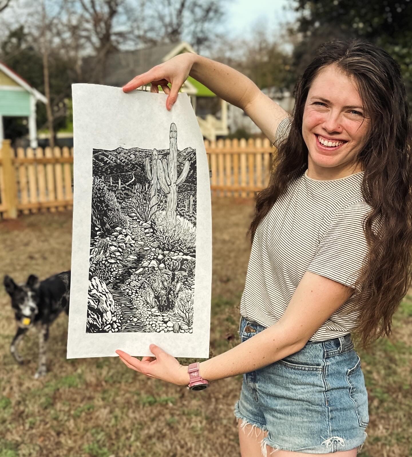 Black Canyon Trail Linocut Print