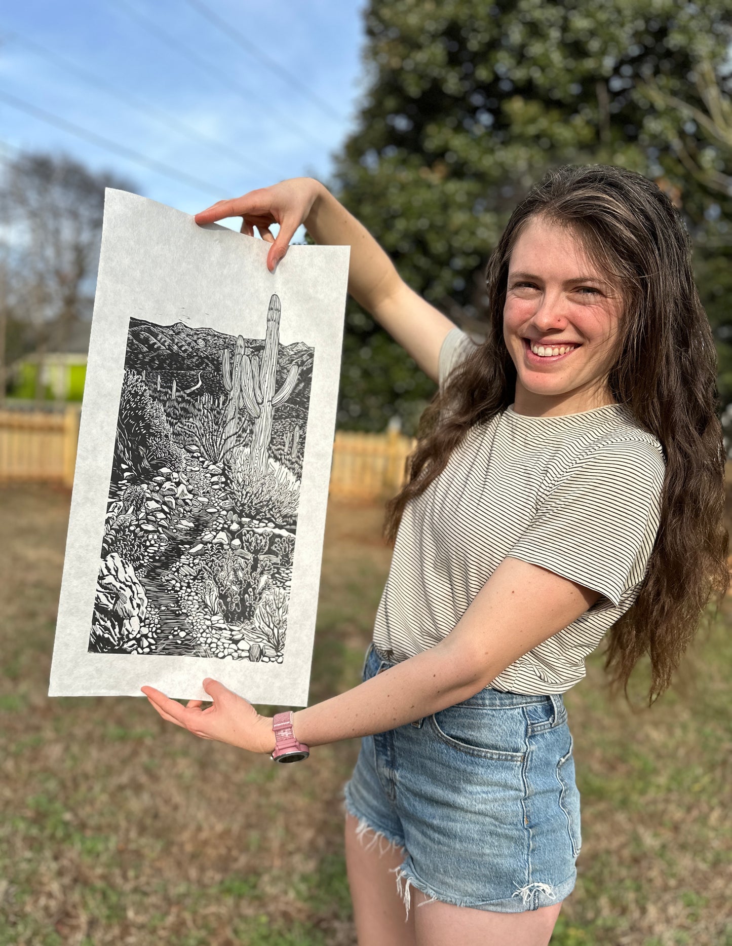 Black Canyon Trail Linocut Print