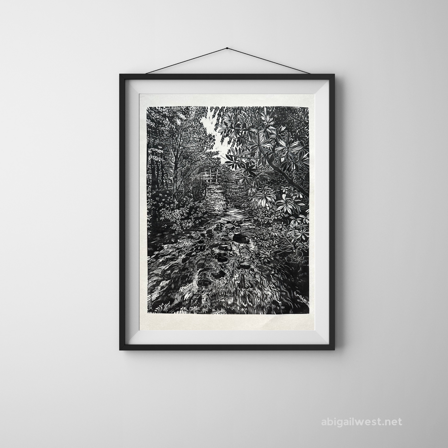 Summer in the Smokies - linocut print