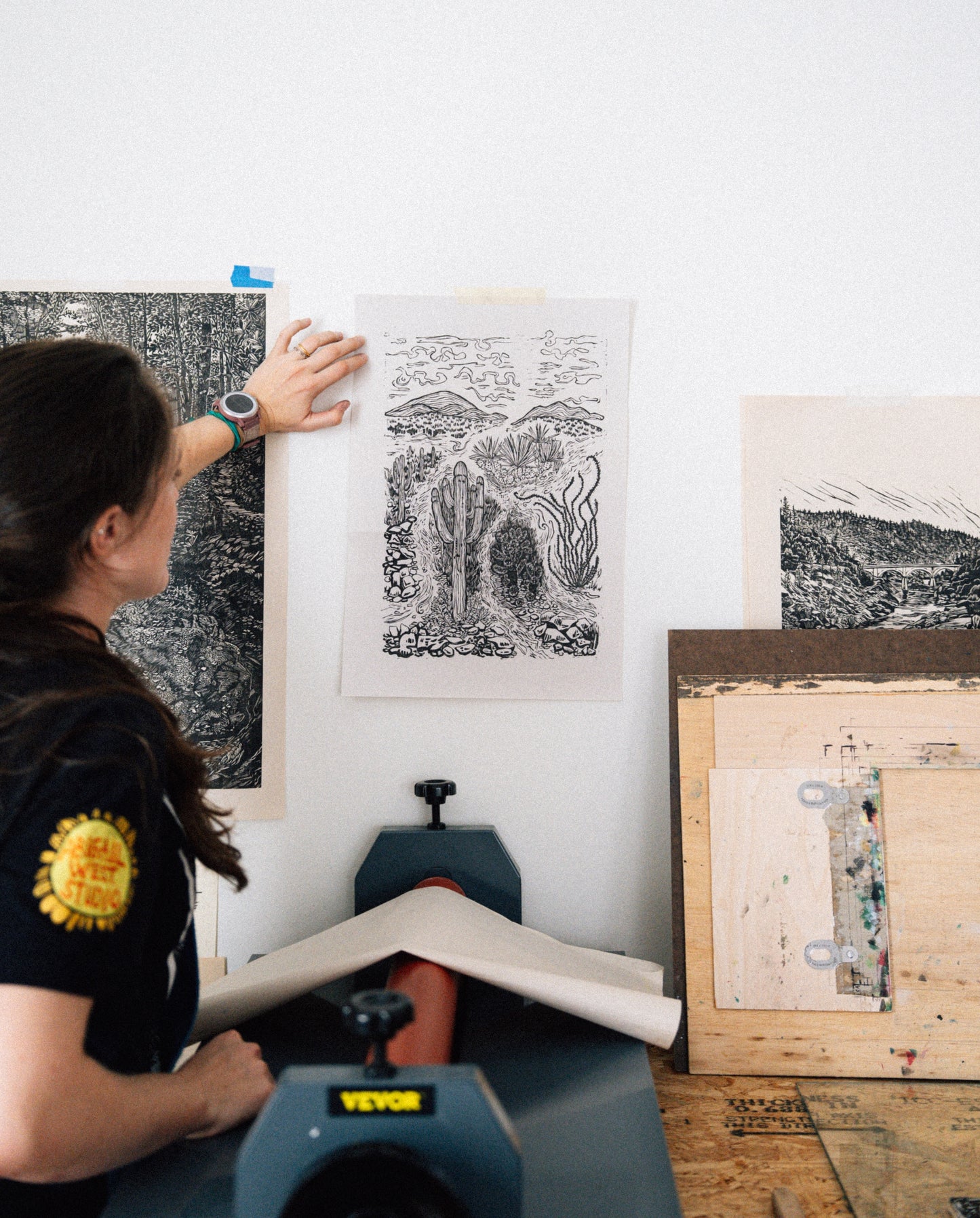 "Desert Dreaming" Block Print - Collab with Janji & Aravaipa Running