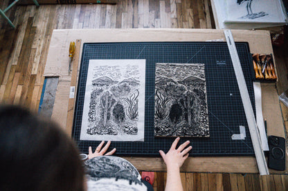 "Desert Dreaming" Block Print - Collab with Janji & Aravaipa Running