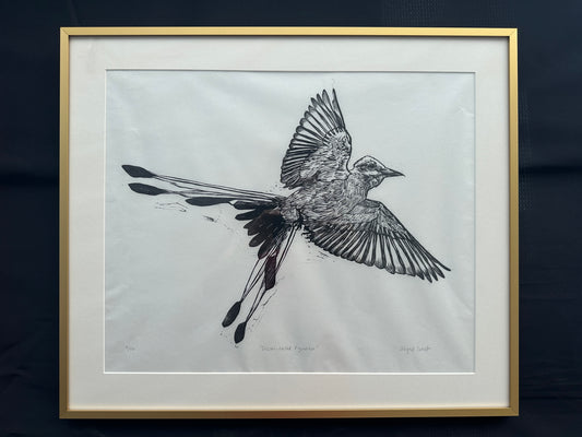 Scissor-tailed Flycatcher Linocut Print