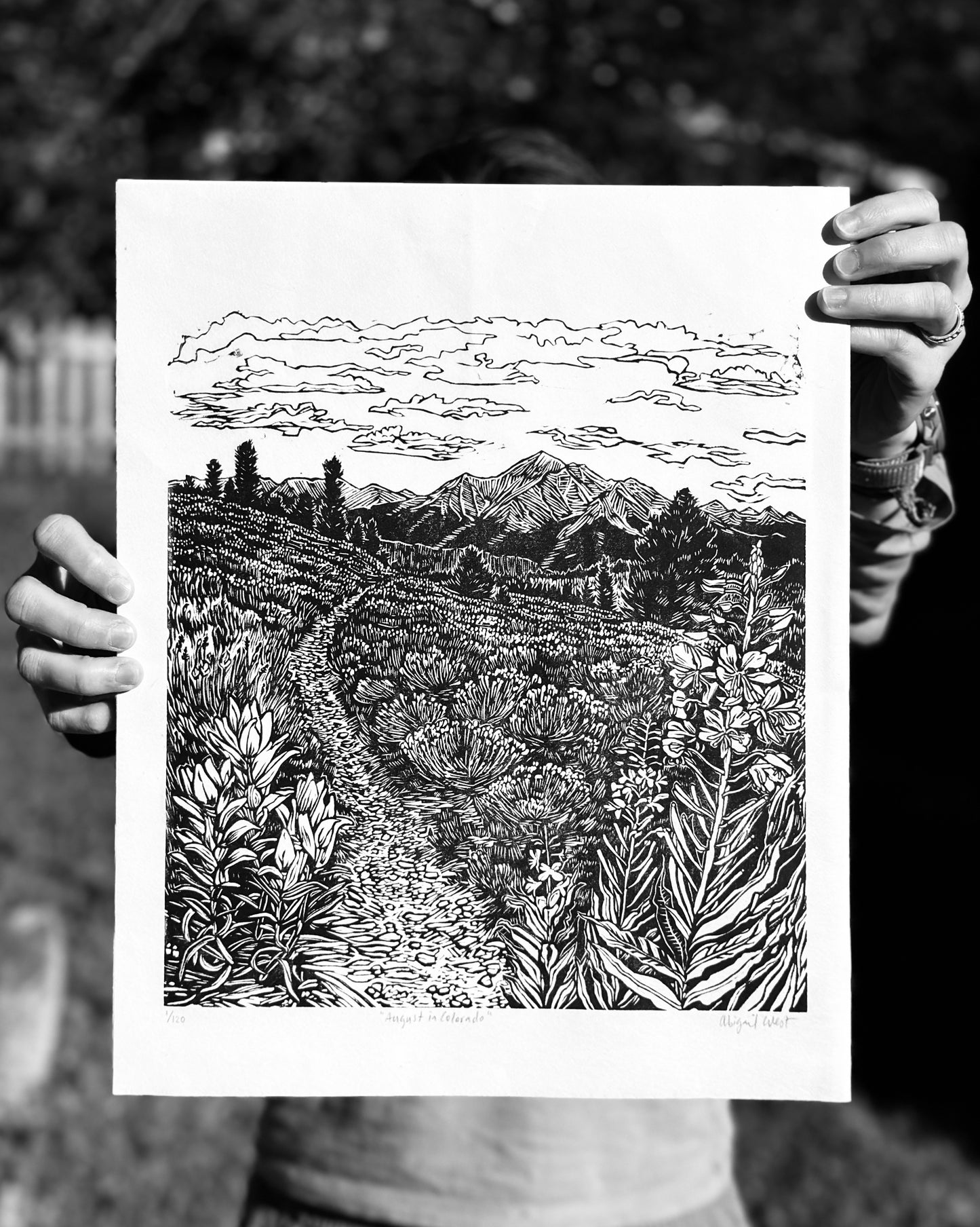 "August in Colorado" Block Print (UltrAspire collab)