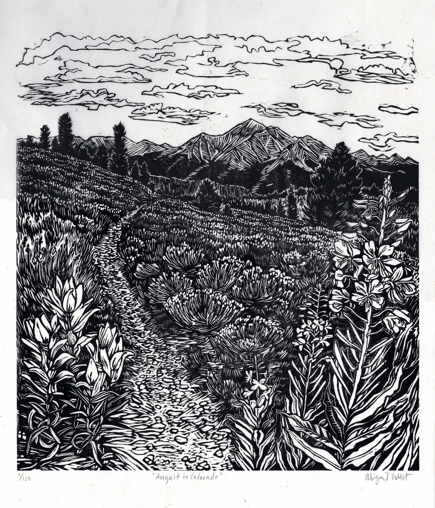 "August in Colorado" Block Print (UltrAspire collab)