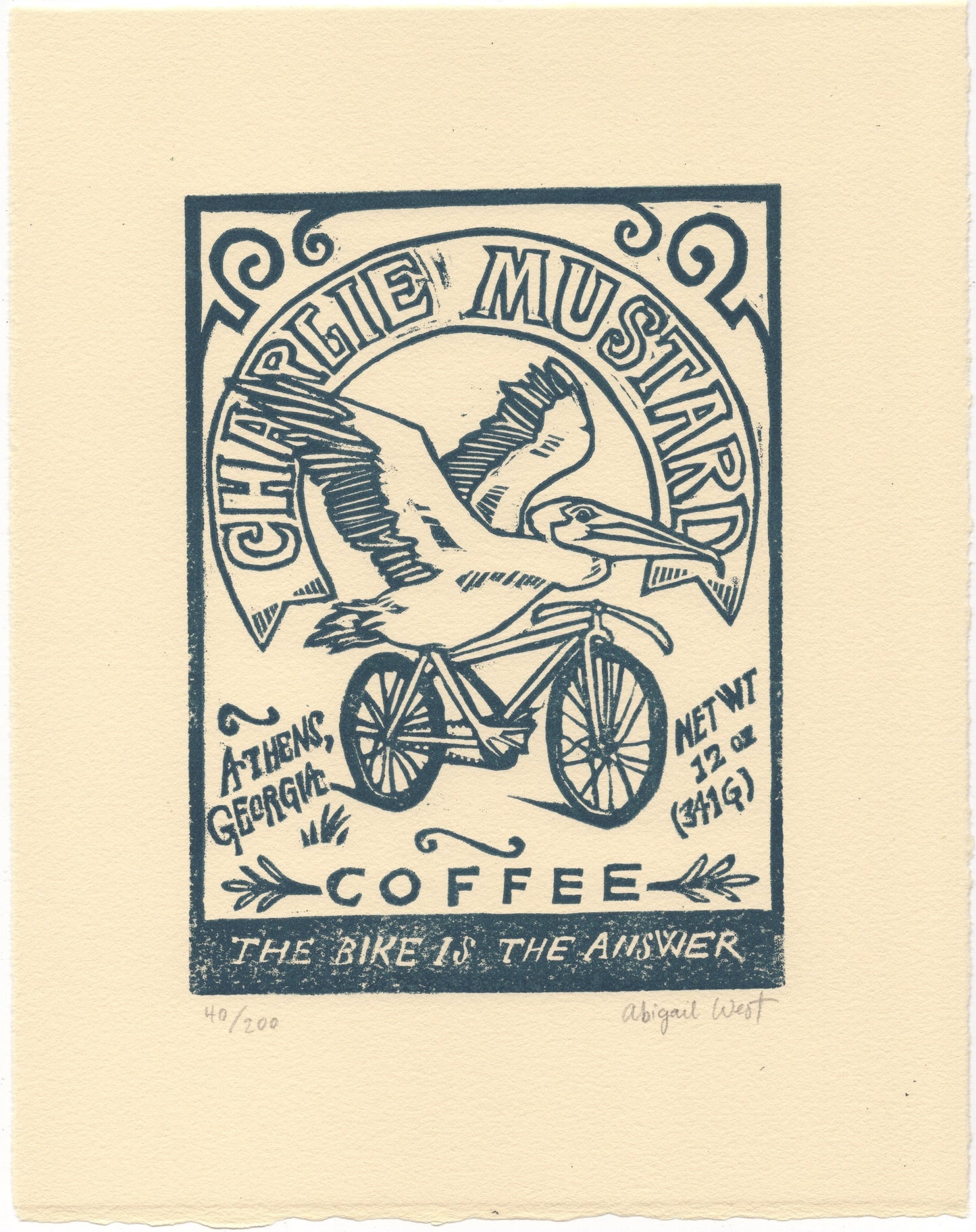 Charlie Mustard Coffee Print