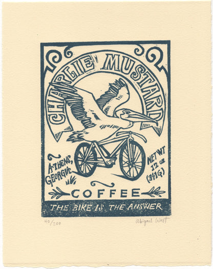 Charlie Mustard Coffee Print