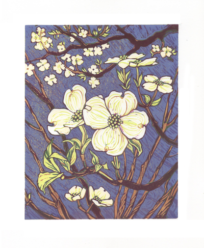 "Evening Dogwood" Reduction Print