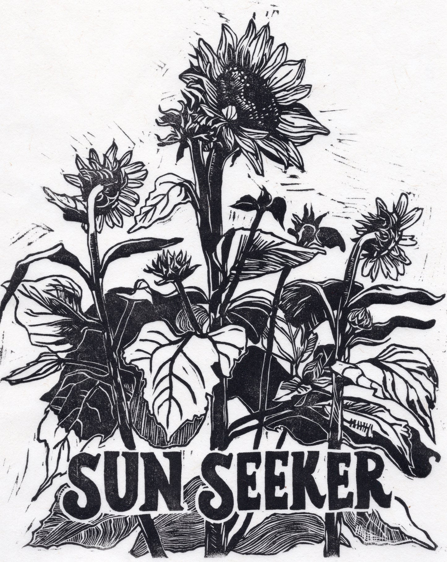 Sun Seeker Block Print