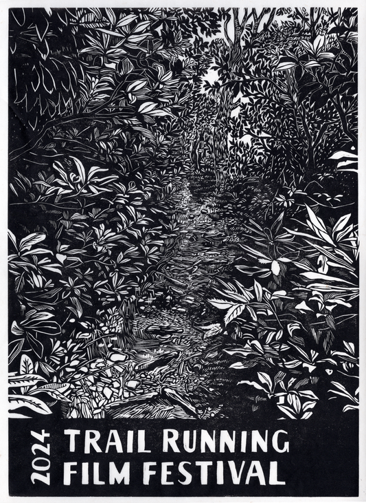 Trail Running Film Festival 2024 Poster - Original Linocut Print